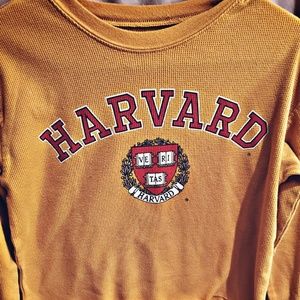 Crop top yellow hardvard